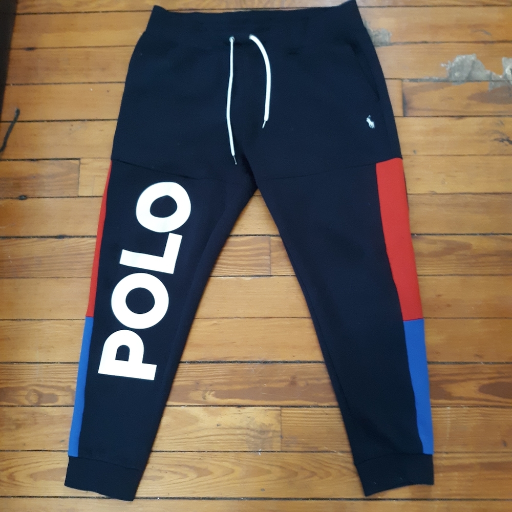 POLO RALPH LAUREN spellout sweatpants sport logo -